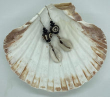 Load image into Gallery viewer, Afrocentric Ethnic Beads &amp; Cowrie Shell Drops Ear Jewelry
