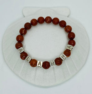 Unisex Semi Precious Stones Letters and Team Symbols Bracelets