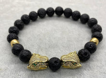 Load image into Gallery viewer, Unisex Semi Precious Stone &amp; Golden Tiger Bracelets
