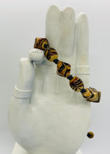 Load image into Gallery viewer, Leather Sliding Knot Honey Swirl Bead Bracelet
