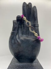 Load image into Gallery viewer, Leather Sliding Knot Purple Jasper &amp; Infinity Charm Symbol
