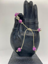 Load image into Gallery viewer, Leather Sliding Knot Purple Jasper &amp; Infinity Charm Symbol
