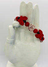 Load image into Gallery viewer, Leather Sliding Knot Red Turquoise and Japanese Bead Bracelet
