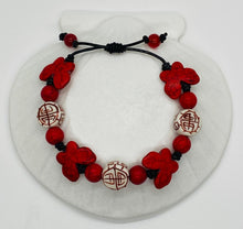 Load image into Gallery viewer, Leather Sliding Knot Red Turquoise and Japanese Bead Bracelet
