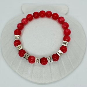 Unisex Semi Precious Stones Letters and Team Symbols Bracelets