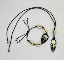 Load image into Gallery viewer, Unisex African Mask with Cowrie Shell Necklace
