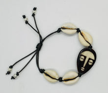 Load image into Gallery viewer, Unisex African Mask with Cowrie Shell Necklace
