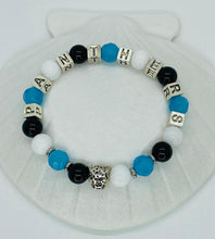 Load image into Gallery viewer, Unisex Semi Precious Stones Letters and Team Symbols Bracelets
