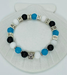 Unisex Semi Precious Stones Letters and Team Symbols Bracelets