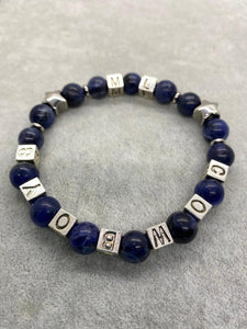 Unisex Semi Precious Stones Letters and Team Symbols Bracelets