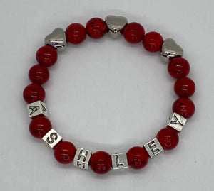 Unisex Semi Precious Stones Letters and Team Symbols Bracelets