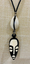 Load image into Gallery viewer, Unisex African Mask with Cowrie Shell Necklace
