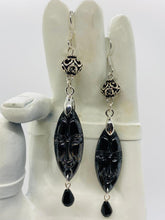 Load image into Gallery viewer, Afrocentric Ethnic Black Ceramic African Mask Ear Jewelry
