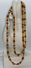 Load image into Gallery viewer, Handmade Amber &amp; Amethyst Crystal, West African Style Waist Beads
