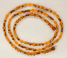 Load image into Gallery viewer, Handcrafted Amber &amp; Yellow Crystal &amp; Glass, West African Style Waist Beads
