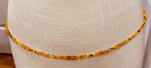 Load image into Gallery viewer, Handcrafted Amber &amp; Yellow Crystal &amp; Glass, West African Style Waist Beads
