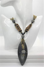 Load image into Gallery viewer, Unisex Necklace &amp; Bracelets Authentic African Gold Bead Wooden Pendant Necklace
