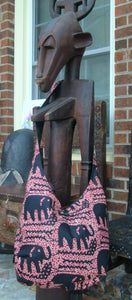 African Elephant Print Over The Shoulder Bag