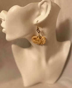 Afrocentric Ethnic Elephant Ear Jewelry Brass Gold Finish