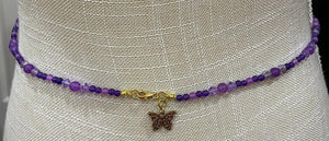 Purple Crystal w/ Butterfly Charm