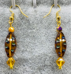 Earring Collection / Small Amber Leaf Drop Earrings