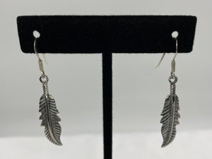 Sterling Silver Dangly Leaf Earrings