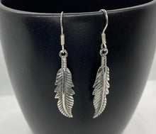 Load image into Gallery viewer, Sterling Silver Dangly Leaf Earrings
