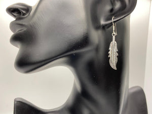 Sterling Silver Dangly Leaf Earrings