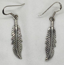 Load image into Gallery viewer, Sterling Silver Dangly Leaf Earrings
