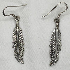 Sterling Silver Dangly Leaf Earrings