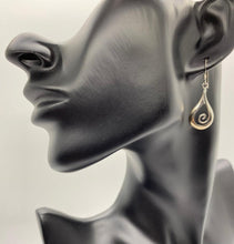 Load image into Gallery viewer, Sterling Silver Tear Drop Goddess Circle Earrings
