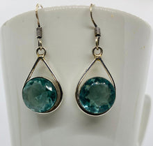 Load image into Gallery viewer, Sterling Silver Tear Drop Topaz Earrings
