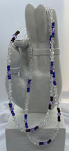 Load image into Gallery viewer, White &amp; Purple Crystal Waist Beads
