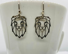 Load image into Gallery viewer, Sterling Silver Small Lion&#39;s Head Earrings
