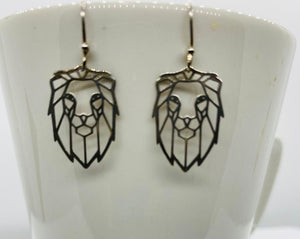 Sterling Silver Small Lion's Head Earrings