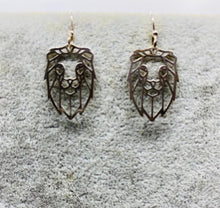 Load image into Gallery viewer, Sterling Silver Small Lion&#39;s Head Earrings
