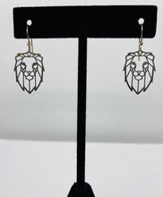 Load image into Gallery viewer, Sterling Silver Small Lion&#39;s Head Earrings
